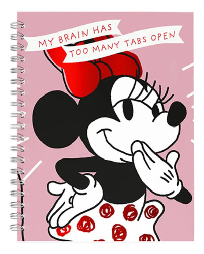 Cuaderno 16x21 80 Hojas Mooving A5 Minnie Mouse Espiral Rosa