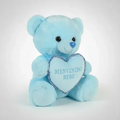 Oso Con Corazon De Peluche 25 Cm Phi Phi Toys 3916 Azul Claro