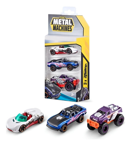 Autos De Colección Metal Machines X3 Zuru Modelos Fury-cadet-smasher Multicolor
