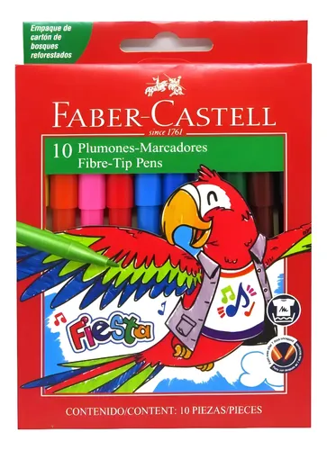 Marcador Escolar Faber Castell Fiesta X10