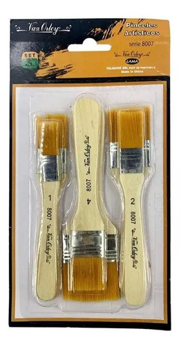 Set X6 Pinceles Van Orley Cerdas Sintéticas Pinceletas Lama