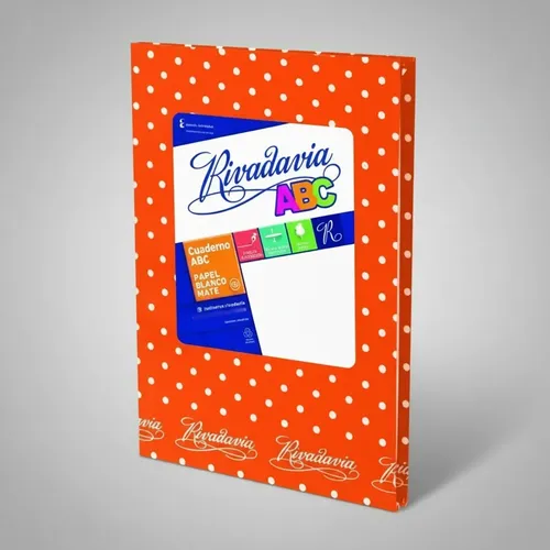 Cuaderno Rivadavia Abc Lunares Tapa Dura X50 Hojas Naranja Naranja