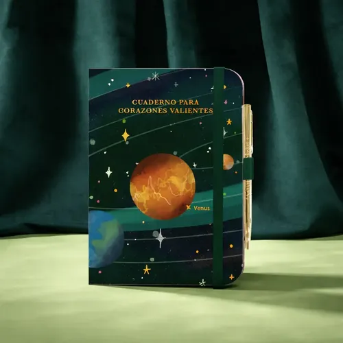 Cuaderno A5 Fera Ceremonia De Magas Venus Verde Oscuro