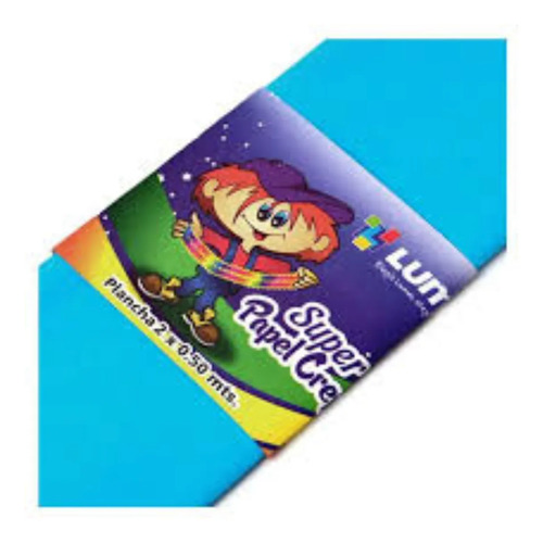 Papel Crepe Luma Turquesa Paquete X 10 Unidades Turquesa Liso