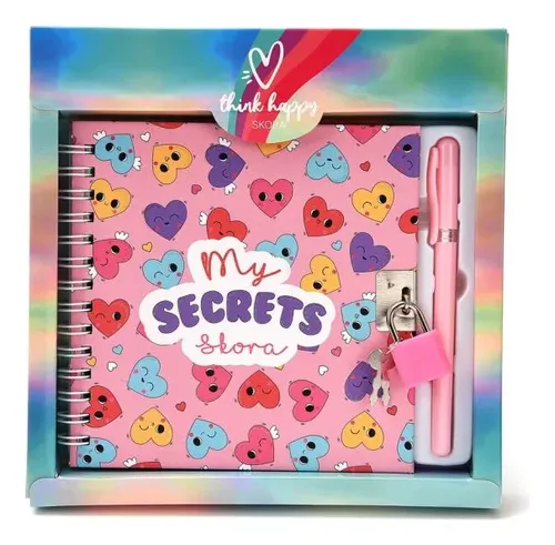 Diario Intimo 12x14 My Secrets Skora Think Happy Con Candado Rosa My Secrets 2026