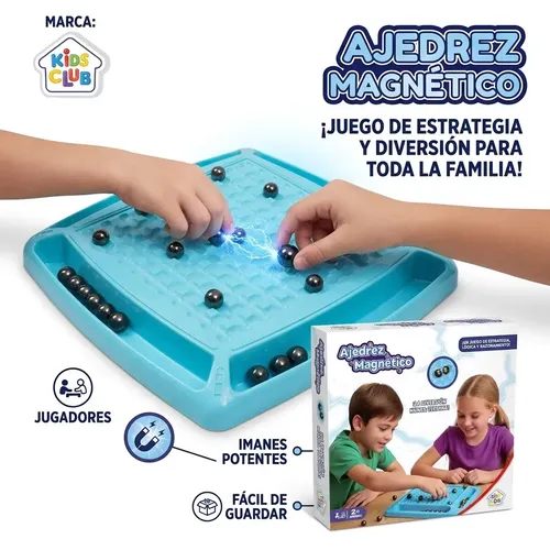 Juego De Mesa Bolitas Magnéticas Ajedrez Magnetico Kids Club