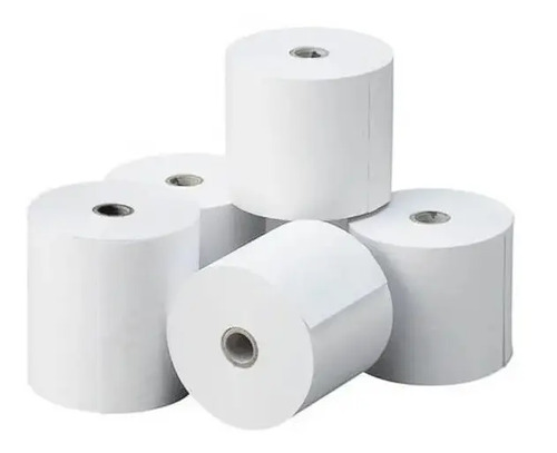 Rollos Papel Térmico 57 Mm X 20 Metros Color Blanco Blanco
