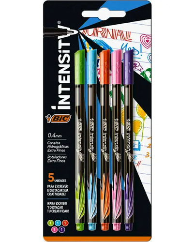 Microfibra Bic Intensity Fashion X5 Color Surtido