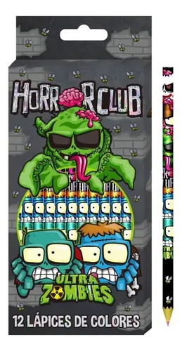 Lapices De Colores X12 Lapices Largos Trazo Ultra Zombies Zombie