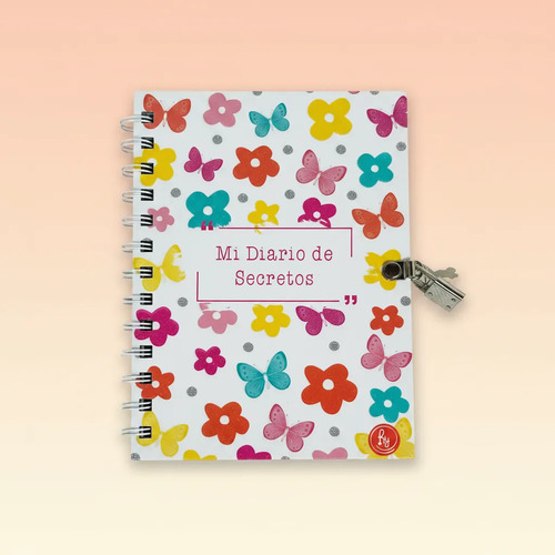 Diario Intimo 13x18 50 Hj Stickers Candado Glitter Princess Blanco Shine