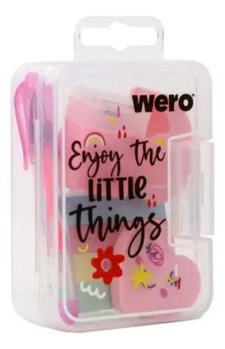 Set Escolar Wero Little Thing X5 Con Estuche Tipo Valijita