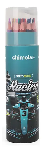 Set De Lápices De Colores X24 Kids Racing Car Chimola