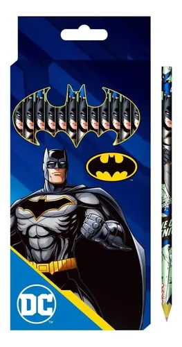 Lapices De Colores Batman X12 Largo Cresko Lj650 Batman
