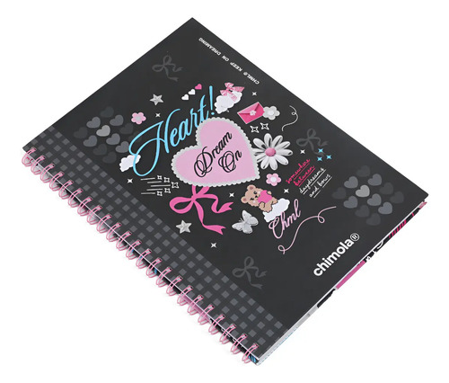 Cuaderno A4 Chimola Collection Black T. Dura Espiral 96hojas Collection Black