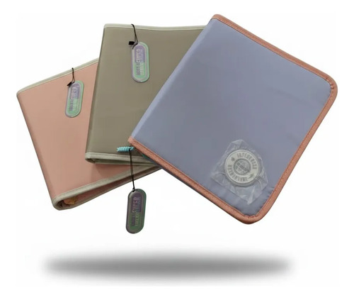Carpeta Escolar N3 Con Cierre Influencer Colores Pastel Marrón Claro
