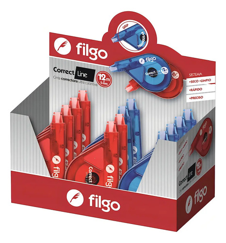 Cinta Correctora Filgo 12mt Caja X12 Unidades Wl-512/12