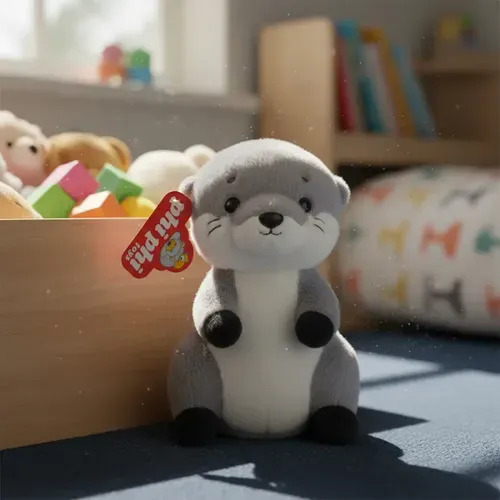 Peluche Nutria Phi Phi Toys 24cm Tamaño Mediano Gris