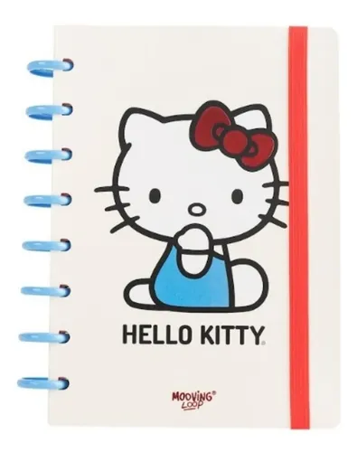 Cuaderno De Discos Inteligente Mooving A5 Loop Hello Kitty Crema