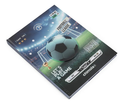 Cuaderno A5 Futbol Game Chimola Azul Oscuro
