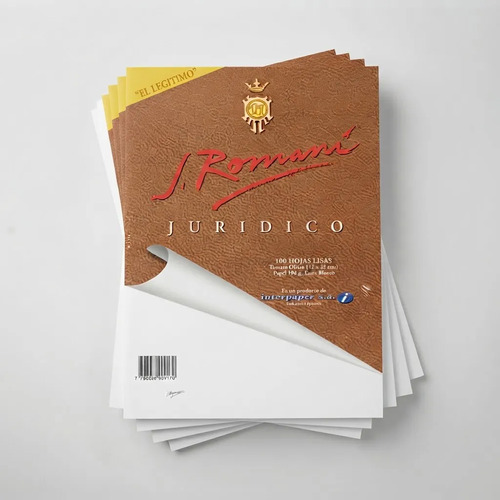 Papel Juridico A4 Romani 100 Hojas Lisas 106gr Extra Blanco Blanco