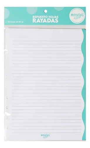 Repuesto Cuaderno Inteligente Mooving Loop 30 Hojas Rayadas