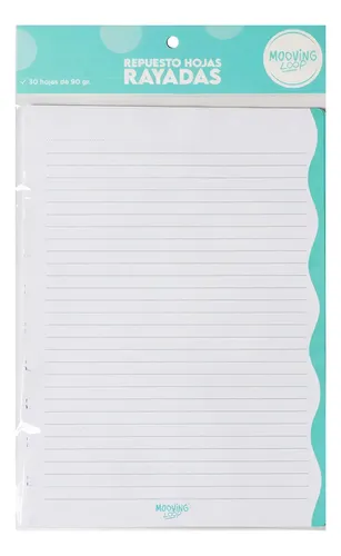 Repuesto Cuaderno Inteligente A5 Mooving Loops Rayado Blanco