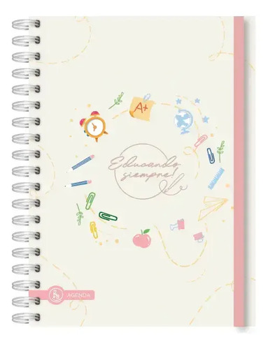 Agenda Docente 2027 15x21 Espiral Semanal Ry Crema Ícono 2027