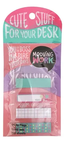 Set 150 Banderitas Señaladoras Pastel Mooving Con Diseños