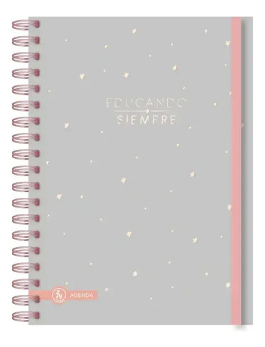 Agenda Docente 2027 15x21 Espiral Semanal Ry Plateado Educando 2027