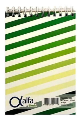 Block Espiral Alfa A6 80 Hojas Cuadriculado