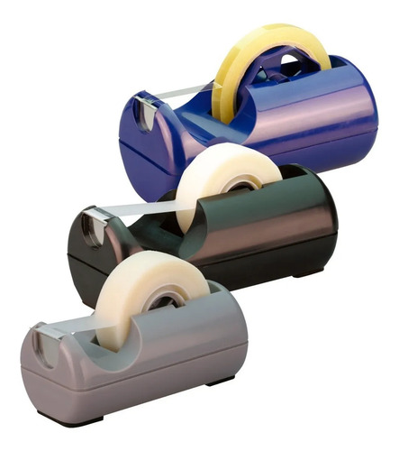Portarollo Cintero Ezco Mediano 19/25 M Cinta Adhesiva X Uni Azul Oscuro/negro/gris