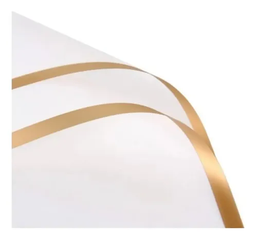 Papel Coreano Ibi Craft Esmerilado Borde Oro 57x57 20 Hojas Esmerilado Borde Oro