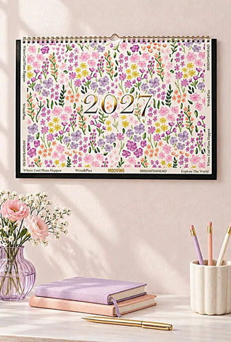 Calendario 2027 Liberty 35x25 Mooving Sticker Espiralado Liberty