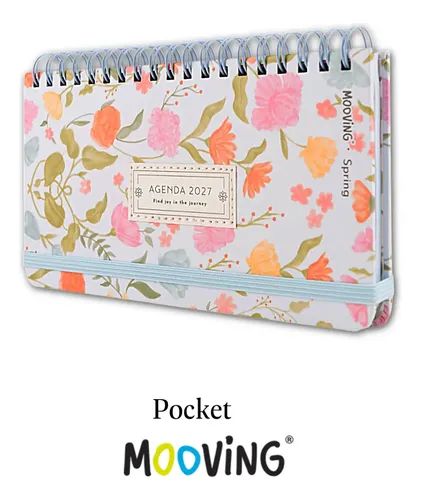 Agenda Pocket Espiral Spring 2027 Mooving Agua Spring 2027