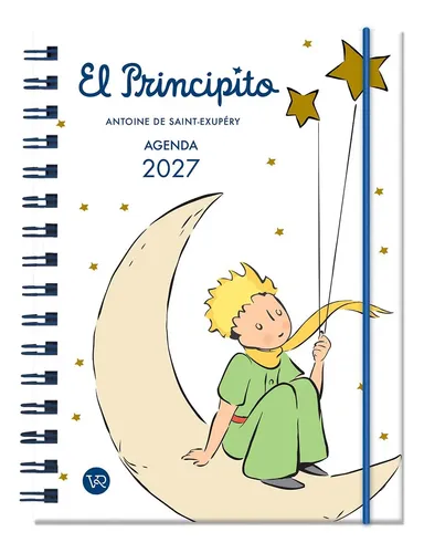 Agenda Vr Editoras Principito Clásica Azul 2027 Blanco Luna Y Estrellas 2027