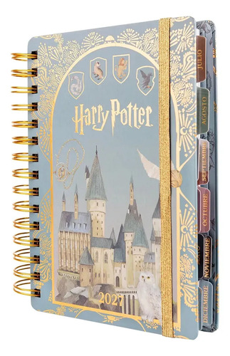 Agenda 2027 Harry Potter Mooving Diaria Dia Por Página 14x20 Verde Claro Harry Potter 2027