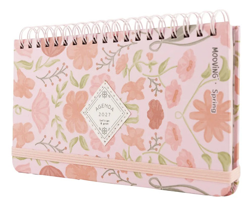 Agenda Pocket Espiral Spring 2027 Mooving Rosa Claro Spring 2027