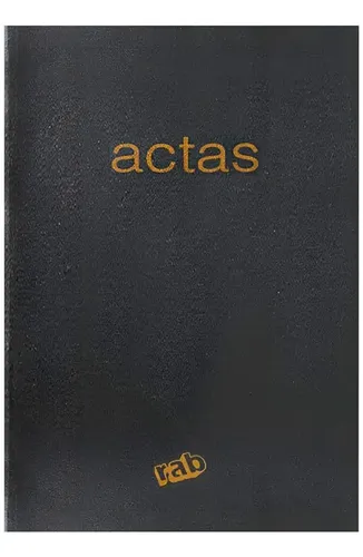 Libro Actas Clochet Rab Tapa Dura 200 Paginas 17x27 Cms
